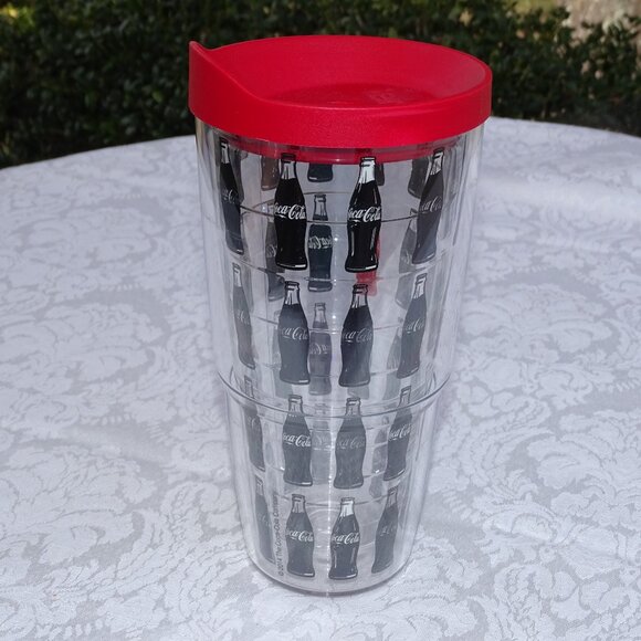 New 24oz. Coca Cola Tervis Insulated Plastic Glass - Picture 3 of 6